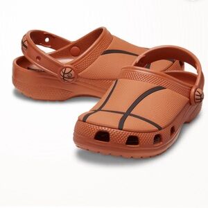 CROCS toddler Basketball-Themed Orange Clogs